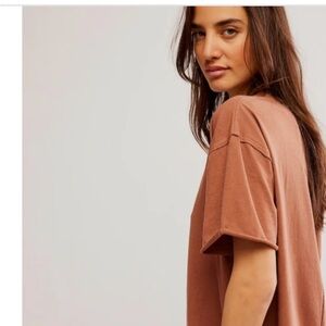 We The Free Nina Tee! Everyday Relaxed Fit Tee in Terracotta Size Small NWT